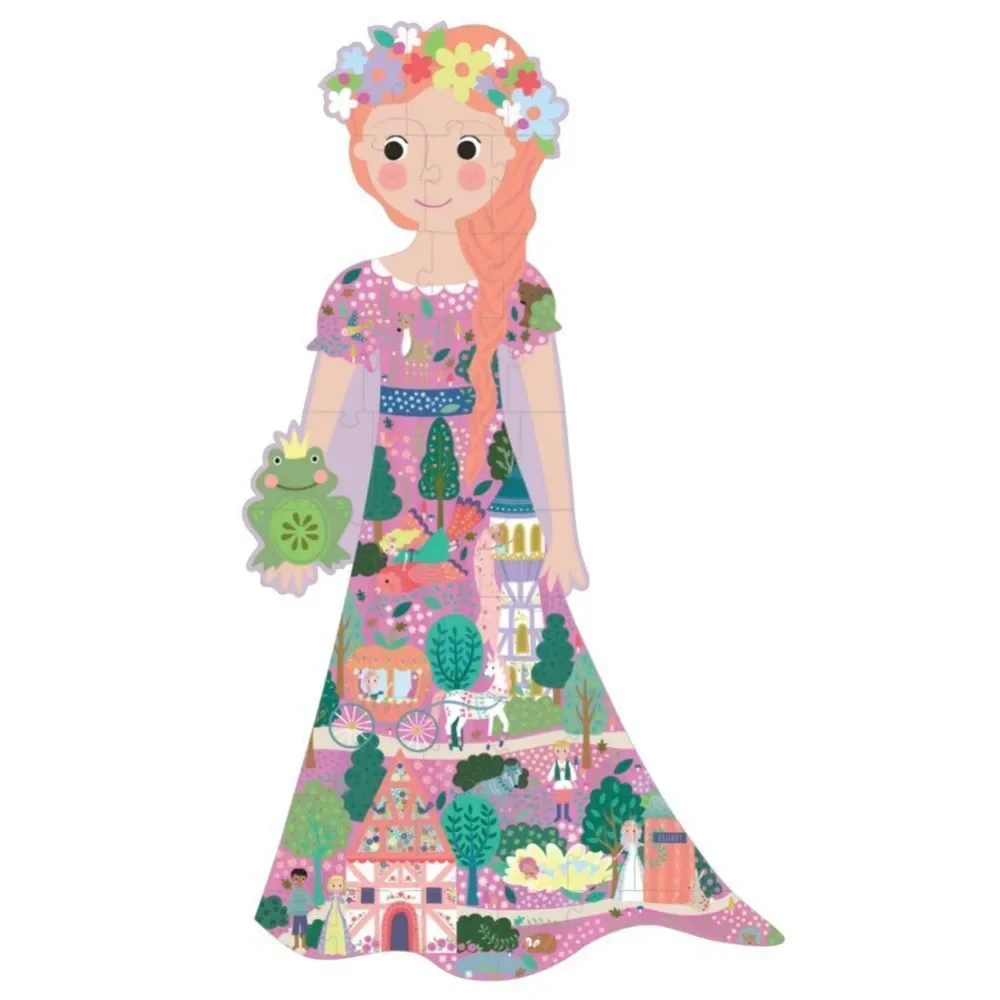 Floss & Rock Kids 40 Piece Princess Shaped Jigsaw Puzzle.
